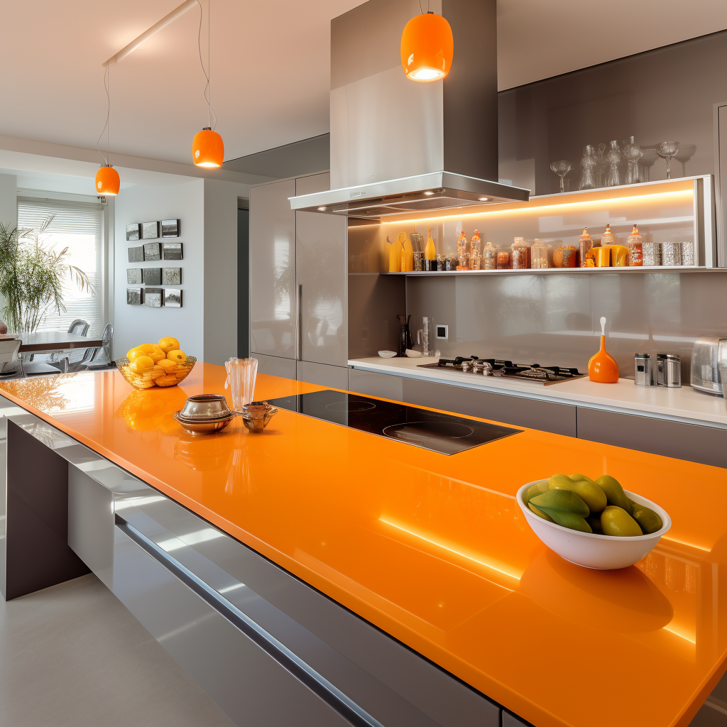 Столешница из акрила Corian Citrus orange